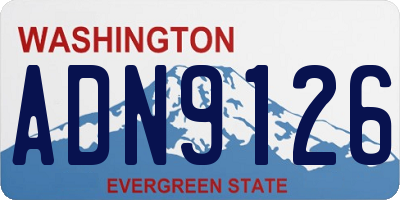 WA license plate ADN9126