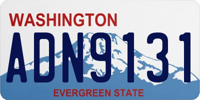 WA license plate ADN9131