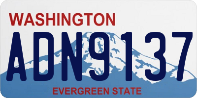 WA license plate ADN9137