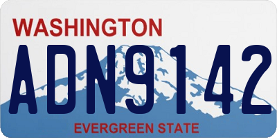 WA license plate ADN9142