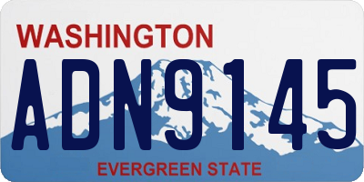 WA license plate ADN9145