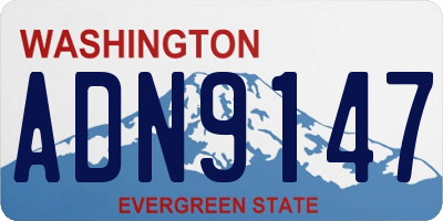 WA license plate ADN9147