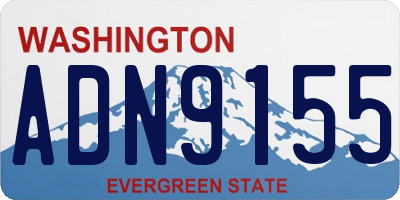 WA license plate ADN9155