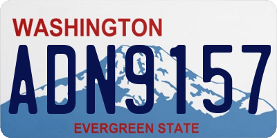 WA license plate ADN9157
