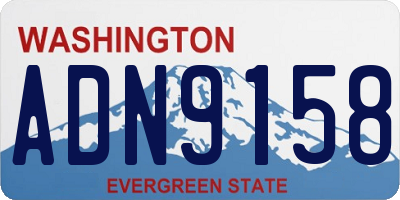 WA license plate ADN9158
