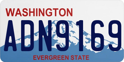 WA license plate ADN9169