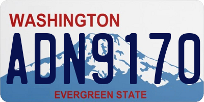 WA license plate ADN9170