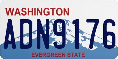 WA license plate ADN9176