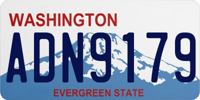 WA license plate ADN9179