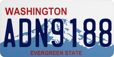 WA license plate ADN9188