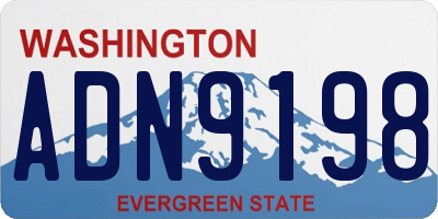 WA license plate ADN9198