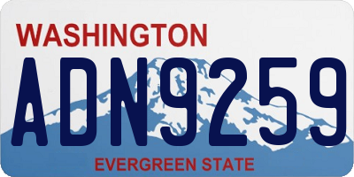 WA license plate ADN9259