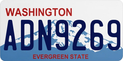 WA license plate ADN9269