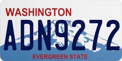 WA license plate ADN9272