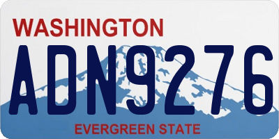 WA license plate ADN9276