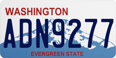WA license plate ADN9277