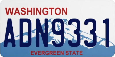 WA license plate ADN9331