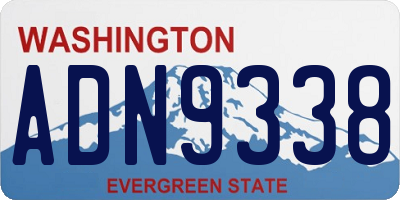 WA license plate ADN9338