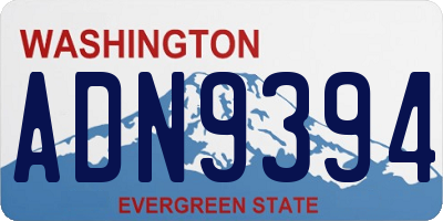 WA license plate ADN9394