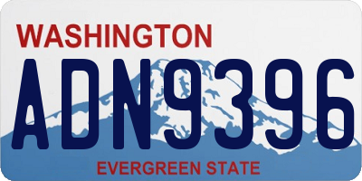WA license plate ADN9396