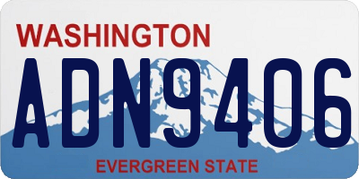WA license plate ADN9406