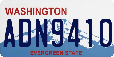 WA license plate ADN9410