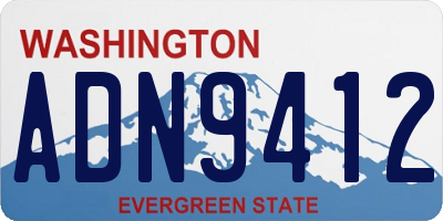 WA license plate ADN9412