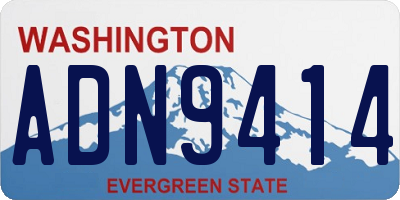 WA license plate ADN9414