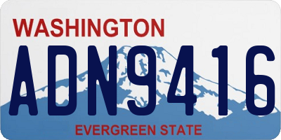 WA license plate ADN9416
