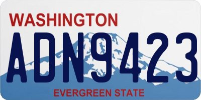 WA license plate ADN9423