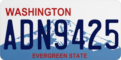 WA license plate ADN9425