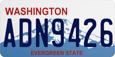 WA license plate ADN9426
