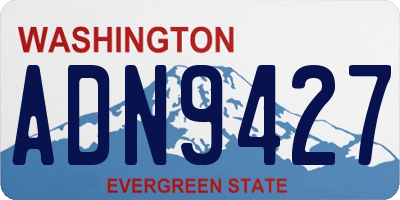 WA license plate ADN9427