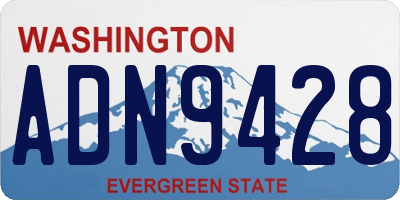 WA license plate ADN9428