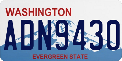 WA license plate ADN9430