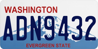 WA license plate ADN9432
