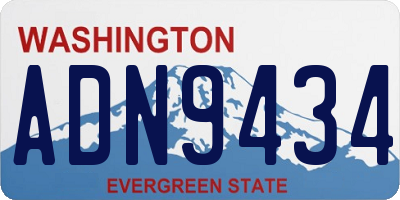 WA license plate ADN9434