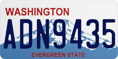 WA license plate ADN9435