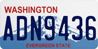 WA license plate ADN9436
