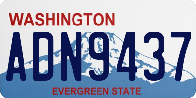 WA license plate ADN9437