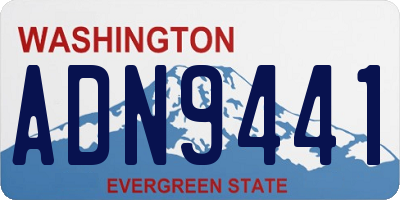 WA license plate ADN9441