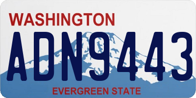 WA license plate ADN9443