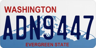 WA license plate ADN9447