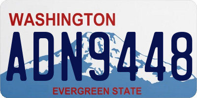 WA license plate ADN9448