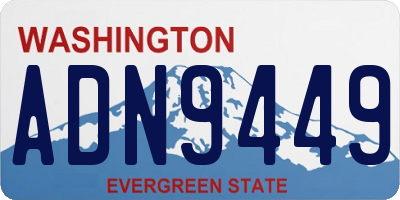 WA license plate ADN9449