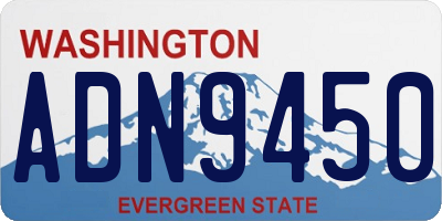 WA license plate ADN9450