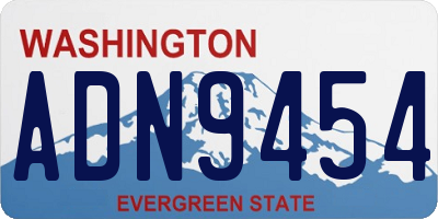 WA license plate ADN9454