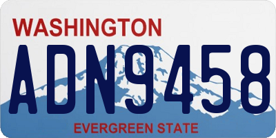 WA license plate ADN9458