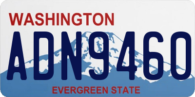 WA license plate ADN9460