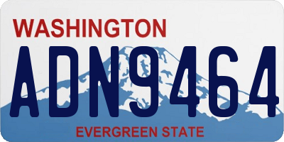 WA license plate ADN9464